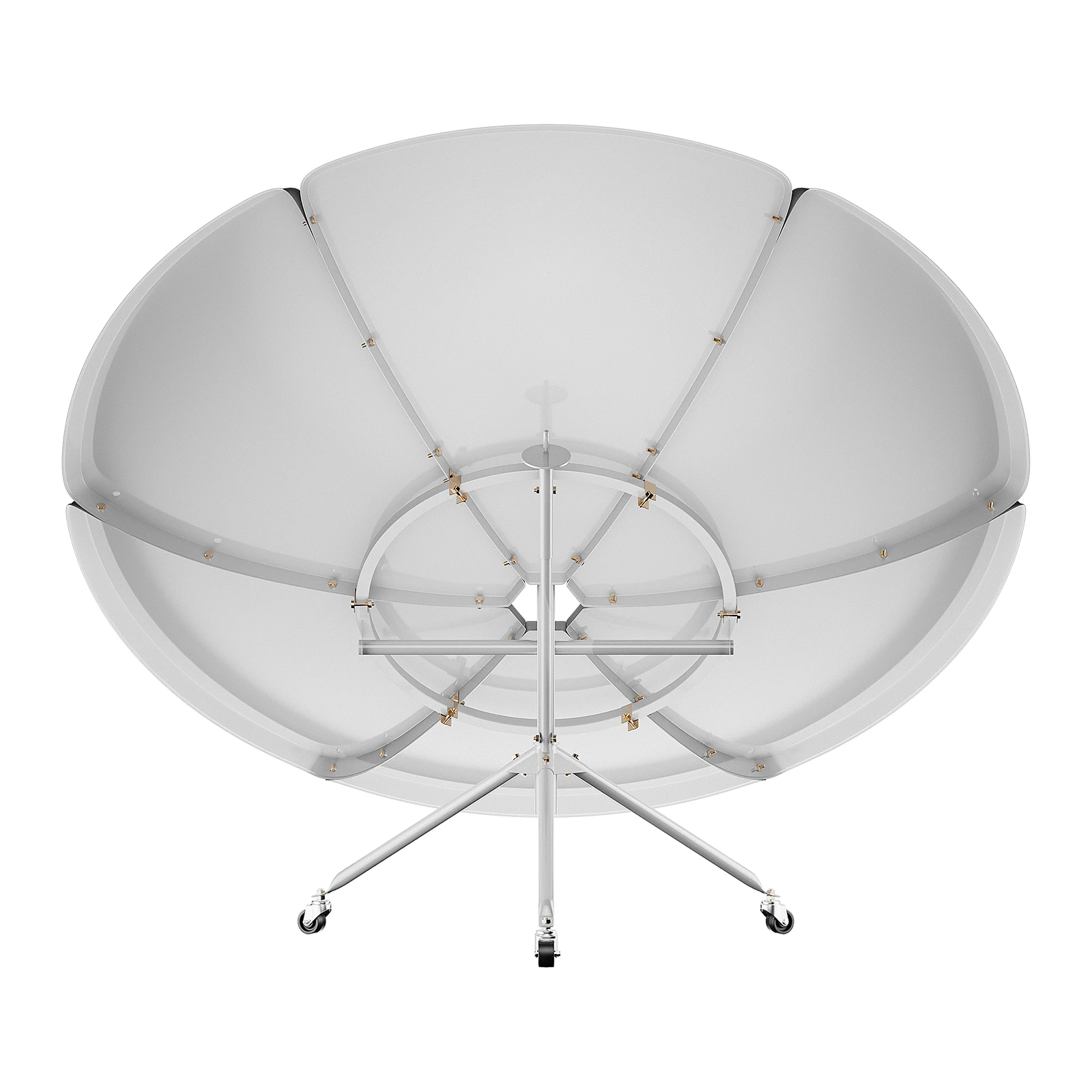 1000-1500W High Power Solar Oven with Wheels, Concentrating Solar Cooker, Portable Solar Stove for Outdoor Camping Picnic Street Food Cooking