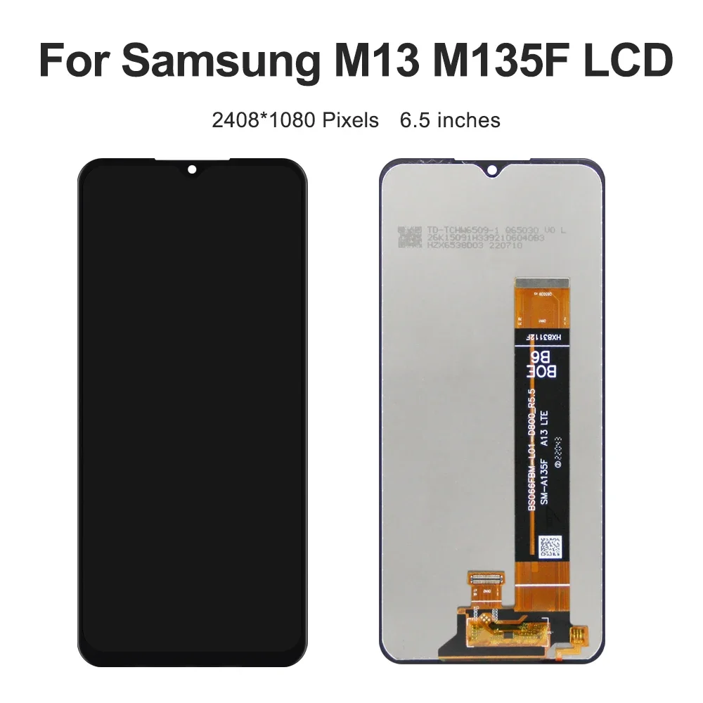 6,6 \'\'M13 para Samsung para M135 SM-M135F SM-M135F/DSN pantalla LCD reemplazo del ensamblaje del digitalizador de pantalla táctil