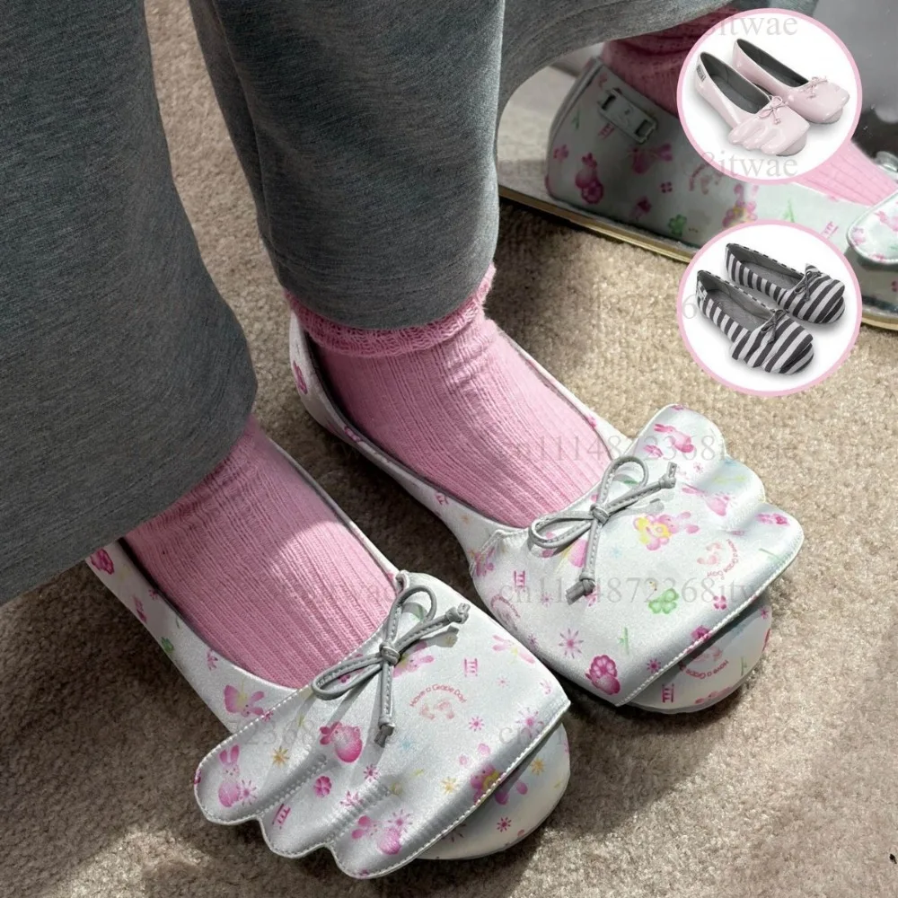Women Butterfly Wing Ballet Flats Bow Knot Round Toe Slip‑On Flat Shoes Sweet Cute Soft Sole Casual Daily Ballerina Shoes