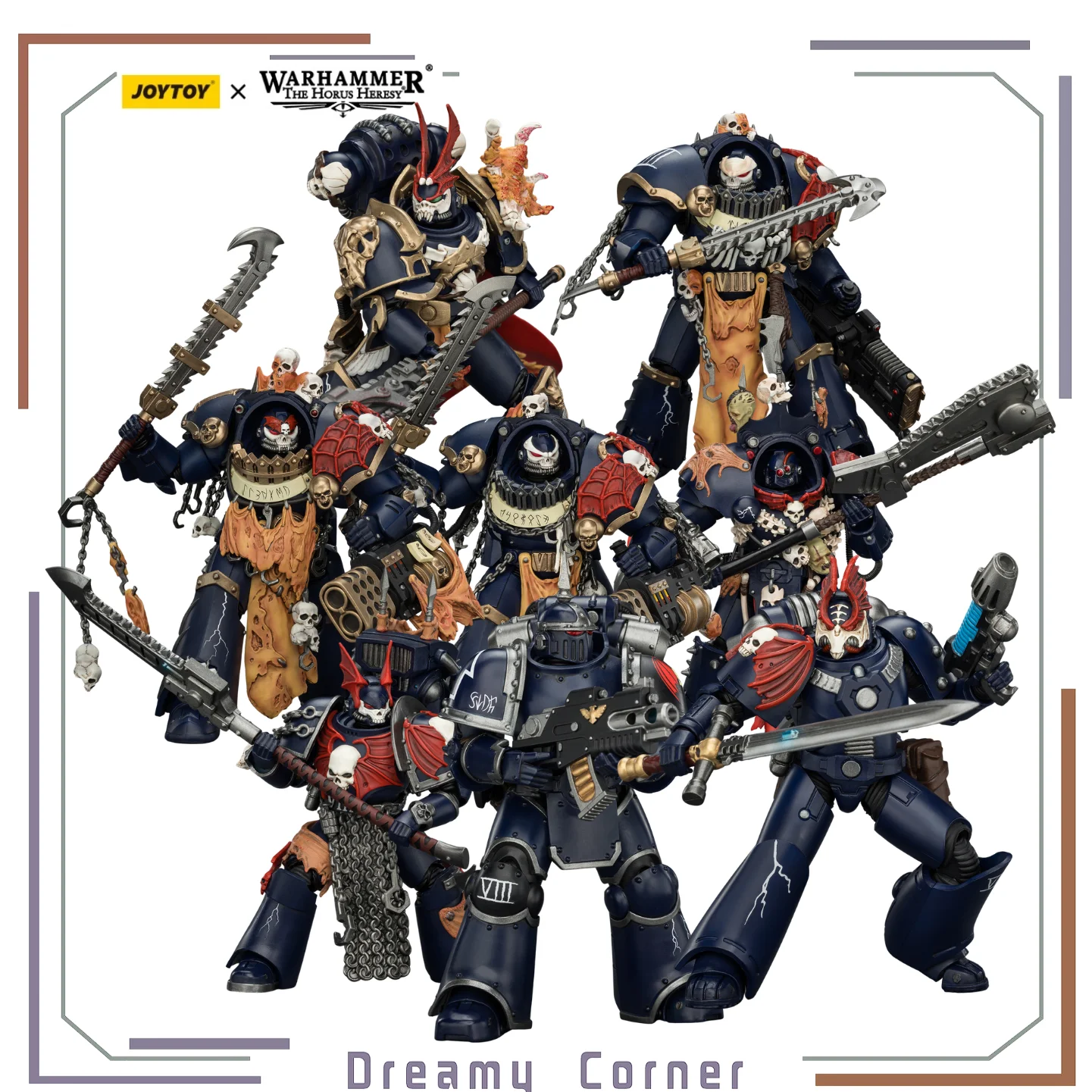 

【Pre-sale】JOYTOY Warhammer 40K Night Lords Sevatar Legion Praetor Terminator Armour MKVI Tactical MKIII Tactical Dissident 1 2