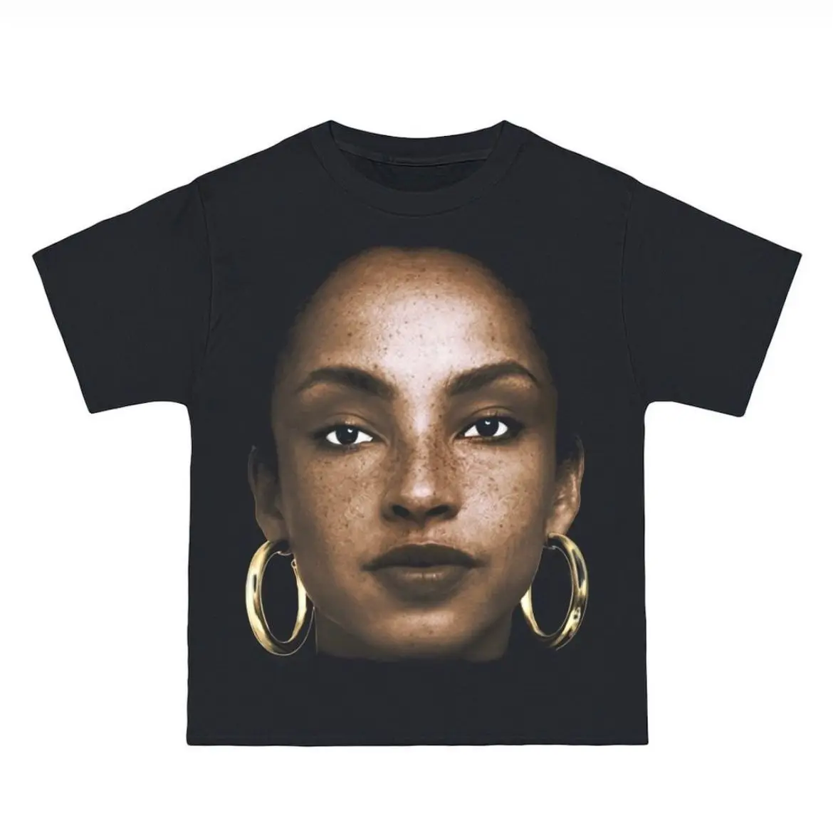 European and American Trendy Brand T-shirt - Sweet Girl New Style Short Sleeve Loose Faceprint Cotton Insulated Shirt