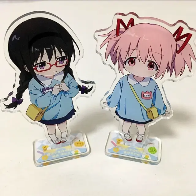 Puella Magi Madoka Magica ‌   Figurki akcji Stojak akrylowy Anime Peryferyjne Moda Ozdoby dla dzieci Modele dziewcząt Dekoracja samochodu