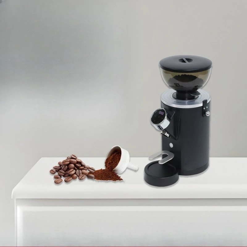 Electric quantitative coffee grinder 60mm stainless steel cutter plate coffee grinder 500g bean warehouse quantitative grinder