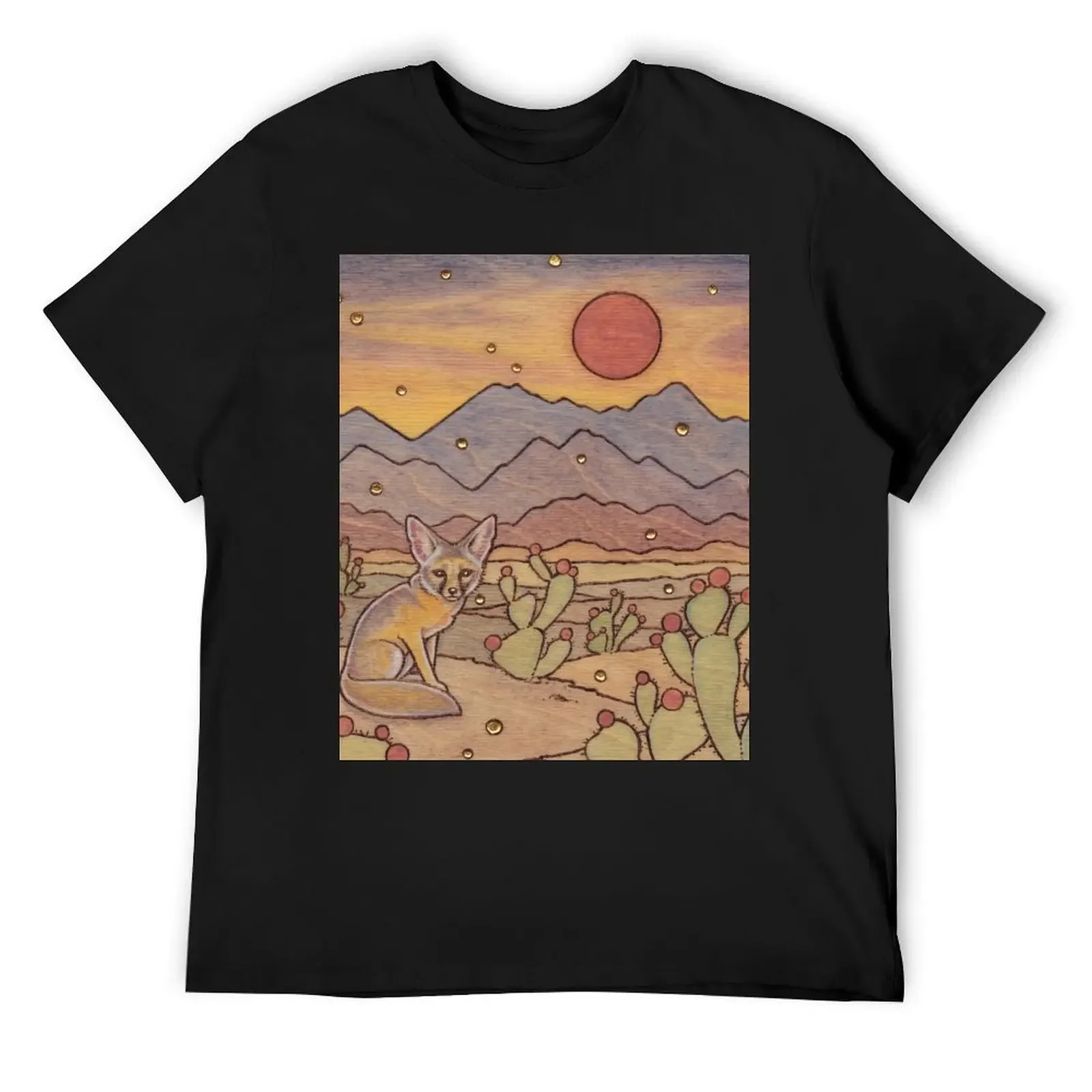 

Kit Fox in the Desert T-Shirt boys animal print street wear new edition clothes for men