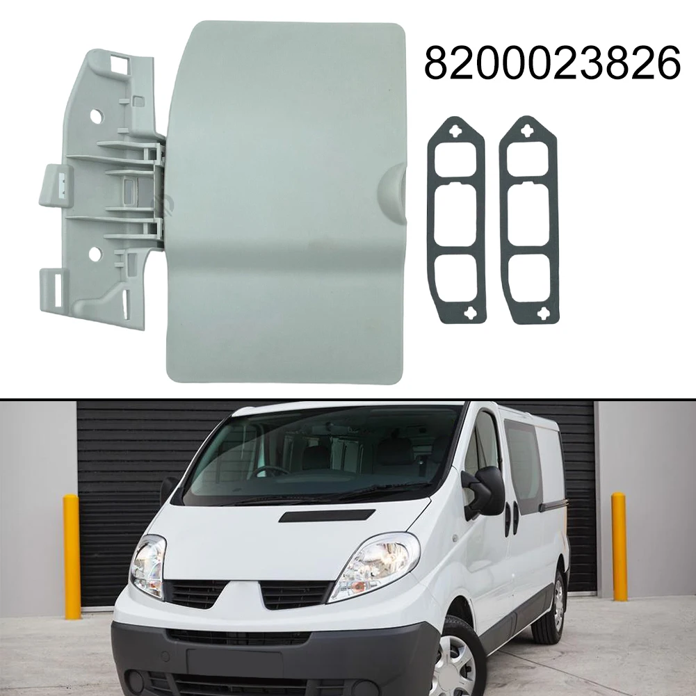 Diesel Fuel Filler Flap Cover 8200023826 For Vauxhall Vivaro A-Renault-Trafic Mk2-Nissan Primaster 2002-2014 Unpainted Gray ABS