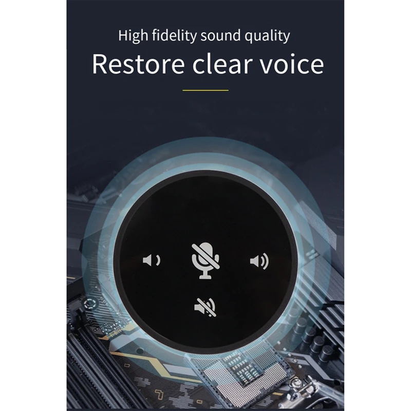 PC용 USB 마이크 회의 스피커, 360 도 무지향성 콘덴서 마이크, 컴퓨터 비디오 스피커