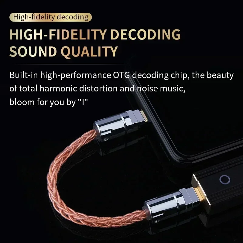 USB C OTG Adapter Type C To Type-C Headphones Connection Cable Decoding Audio Converter Earphone Amplifier Sound Card AUX Cable