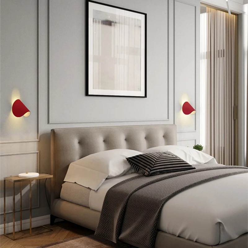 MSZGJY Modern Adjustable LED Wall Lamp Metal Energy-Saving Mood Light Rotatable Bedside Hotel Background Wall Decorative Light