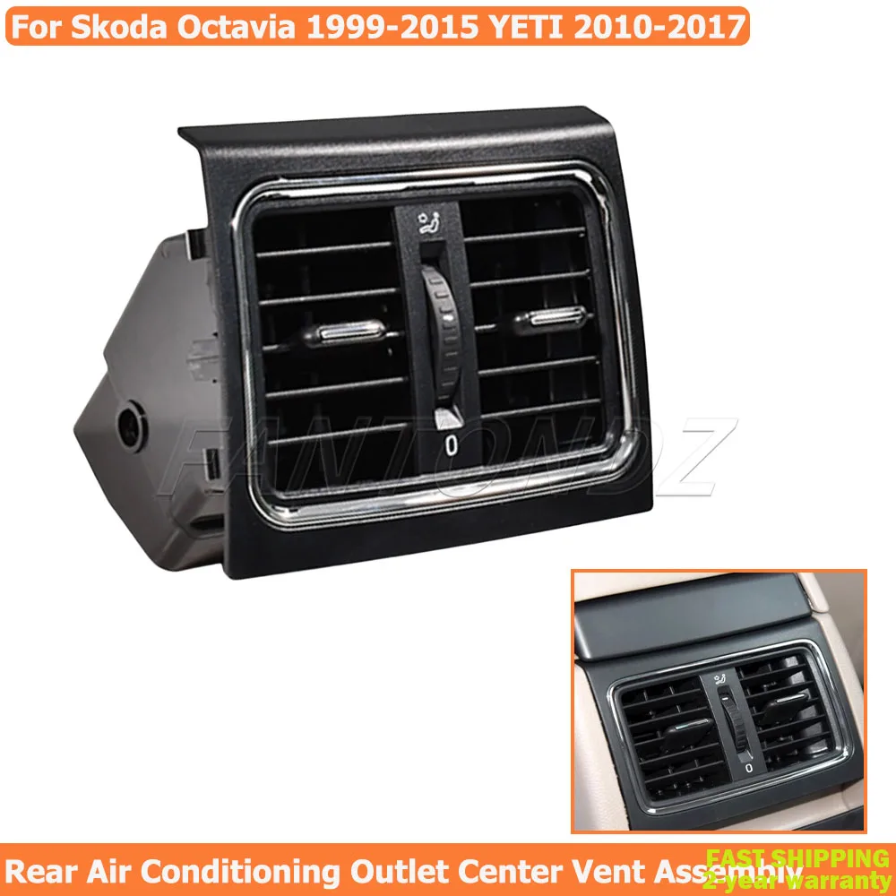 

Car Rear AC Air Conditioning Outlet Vent 1ZD819203 For Skoda Octavia 1999-2015 Yeti 2010-2017 A/C Air Vent Outlet Assembly