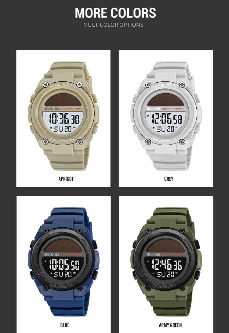 Skmei 2712 Men's Solar-Powered Digital Sports Watch