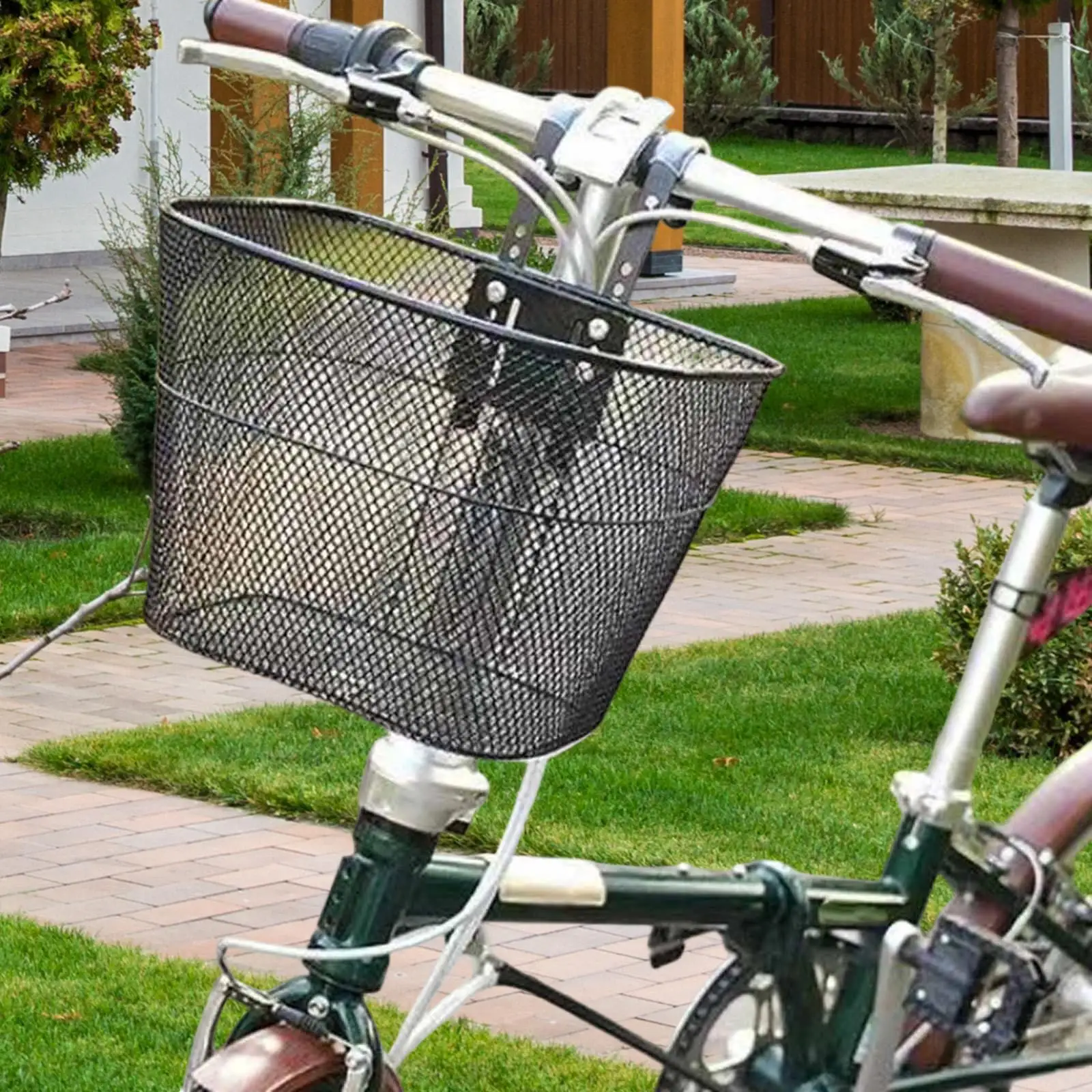 

Съемная передняя велосипедная корзина с крючками, простая установка, регулируемая проволочная корзина для складного велосипеда, для поездок и прогулок
