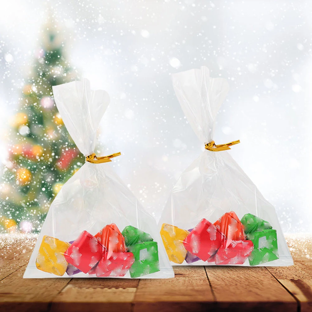 

600pcs Golden Wire Binding Ropes Gold Wires For Gift Bags Candy Bags Wrapping Twisting Sealing Ties Festive Holiday