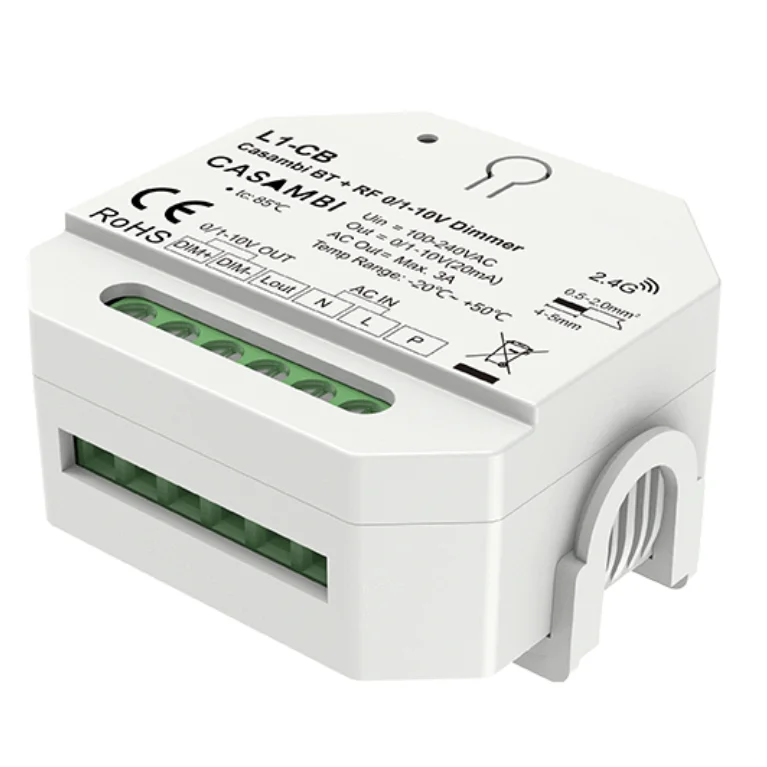 Skydance Newest 1Channel 3A Casambi 0/1-10V RF2.4G Push Dimmer Casambi APP Control