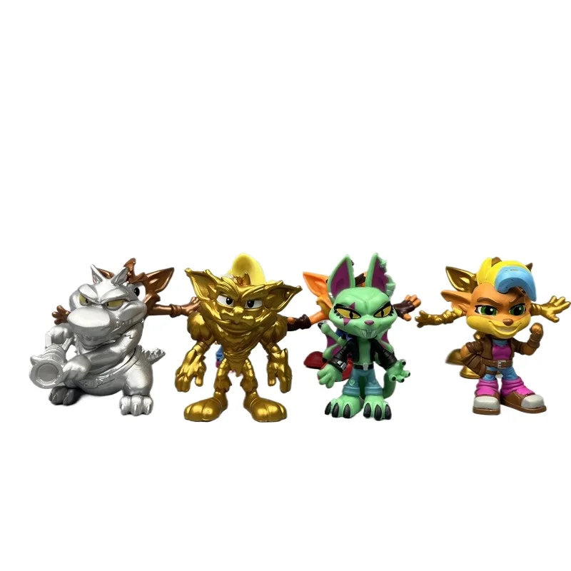 Nostalgische Crash Bandicoot Actionfiguren: Blind Box Modell Spielset: Actionfiguren: Kinderspielzeug und Cartoon-Geburtstagsgeschenke