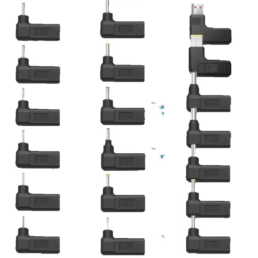 Conector de adaptador de corriente para ordenador portátil, 5p, Dc a USB tipo C, convertidor de conector macho Universal para Hp, Dell, Asus, Acer, Lenovo Notebook