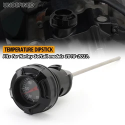 Motorcycle Oil Temperature Dipstick Oil Plug Temp Gauge for Harley Softail Breakout FXBRS FXBR Deluxe FLDE Fat Street Bob FXBB