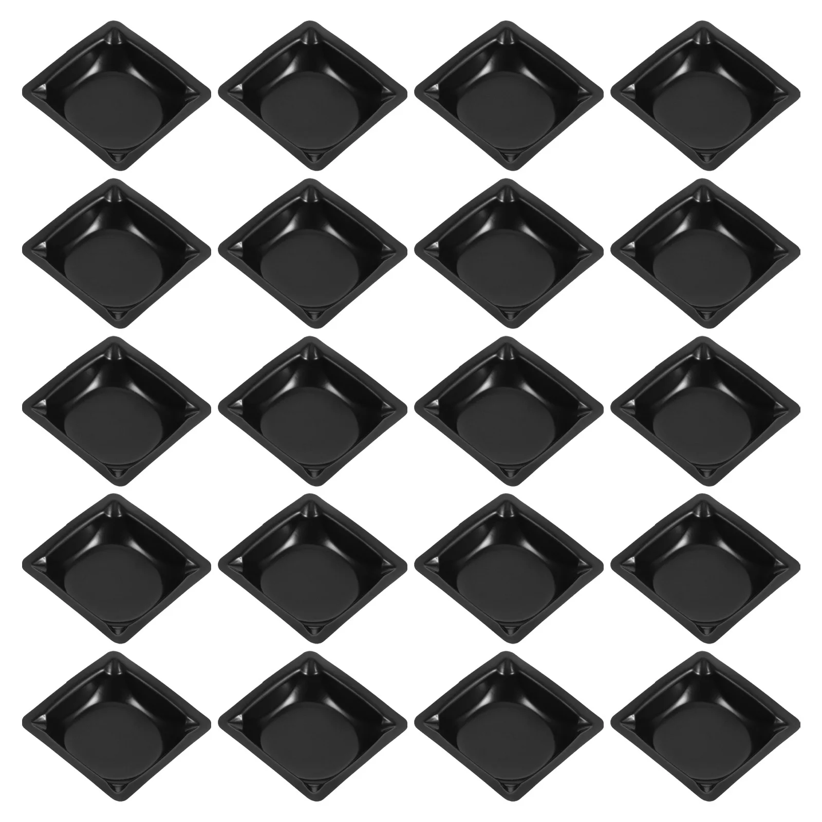 

20 PCS Lab Tray Weighing Boats Electronic Scale Trays Equipment Pour Black Kitchen Supply