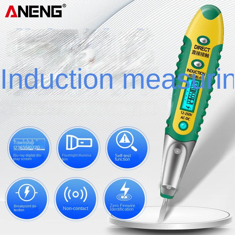 

ANENG VD700 Non-contact Digital Display Induction Multi-function Electric Test Pen Electrician Test Pen Sound and Light Alarm