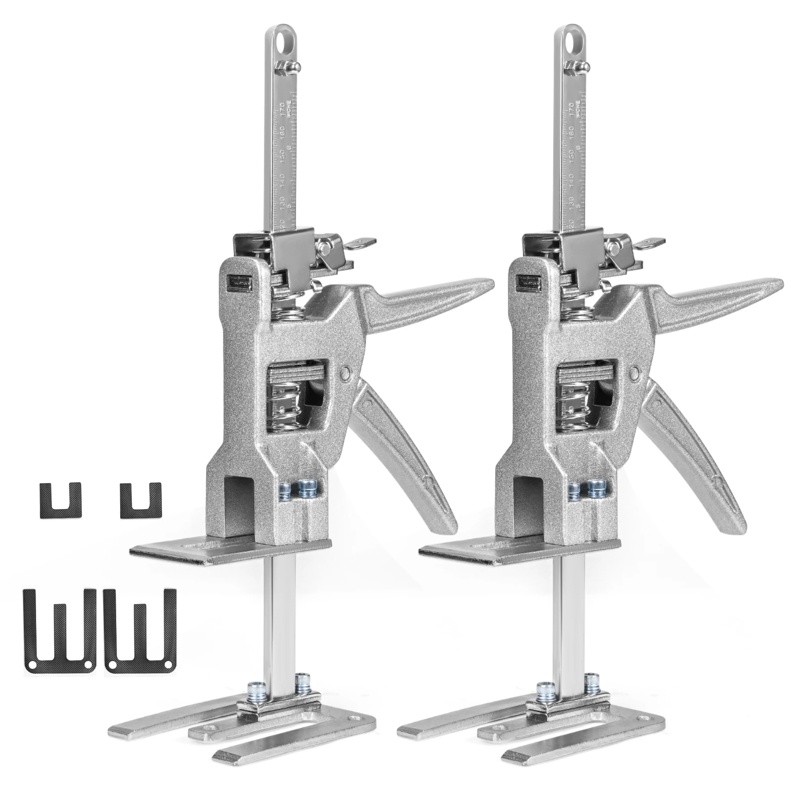 2 vérins à bras articulés de 11,97 pouces pour économie d'effort, avec sac de transport, corps entièrement en aluminium, pour le montage de fenêtres, de portes et le levage de meubles