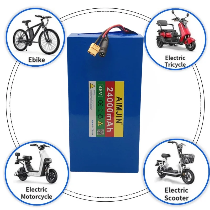13S6P 48 فولت 24 أمبير 18650 بطارية ليثيوم 1000 واط عالية الأداء 54.6 فولت متكاملة 50 أمبير BMS لبطارية احتياطية لأداة الطاقة الخارجية #6