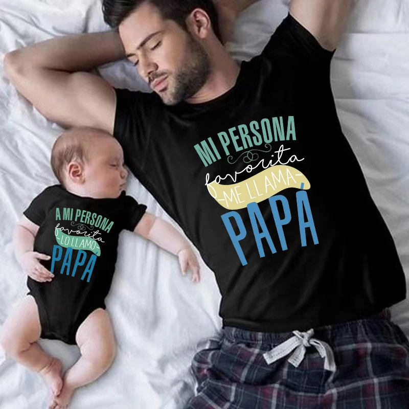 Funny My Favorite Person Is Called My Dad Family Matching Outfits Look Daddy Tshirts Baby Rompers Father\'s Day Shirts Clothes