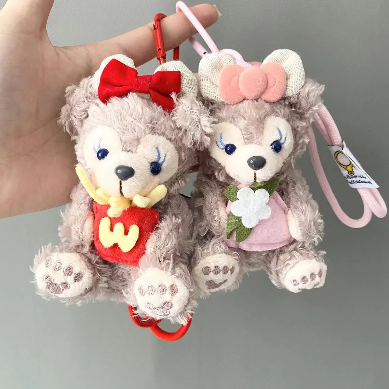 

Disney Shelliemay Plush Keychains Winnie The Pooh Food Outfit Cute Bear Bag Charms Stuffed Toys for Girls Gifts