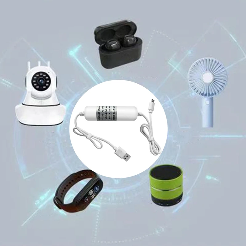 Mini UPS Battery Backup 5V Uninterruptible Power Built-In UPS Battery For Router Wifi Security Camera Power Adapter