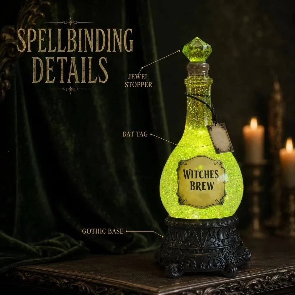 Solid Resin Resin Cauldron Light Warm Glow Light Fine Workmanship Witch Cauldron Decor Compact Mini Size Stable Standing