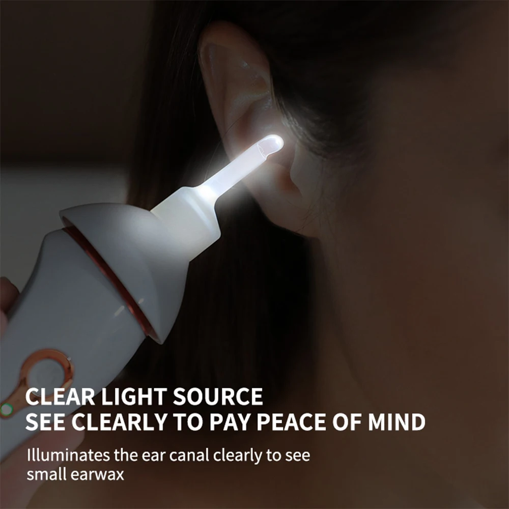 Cordless Electric Ear Cleaner Luminous Painless Vacuum Ear Wax Remover for Kids & Adults Portable Ear Cleaning Device for Health - Image 5
