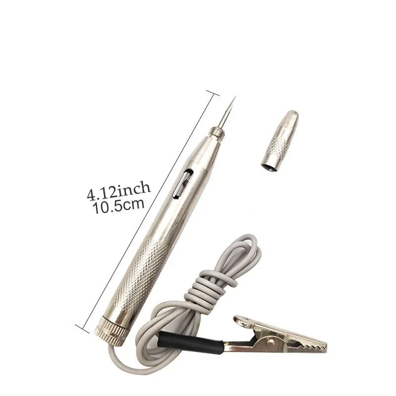 عملي جديد اقلام الاختبار سيارة الدائرة فيوز الكهربائية اختبار جهاز قياس الجهد الكهربائي 6 فولت/12 فولت/24 فولت التحقيق القلم قلم رصاص اختبار كاشف الضوء التحقيق