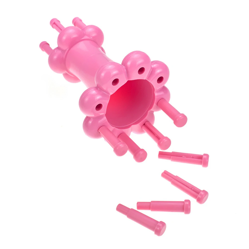 1 conjunto de tricô boneca mão artesanato ferramenta diy tecelagem cabeça dupla alternativa flor arranjador carretel tear