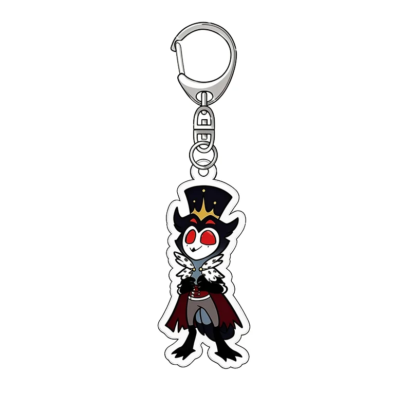 Hazbin Hotel Anime Figures Q Edition Acrylic Key Rings Fashion Action Figure Collection Bag Pendant Gift
