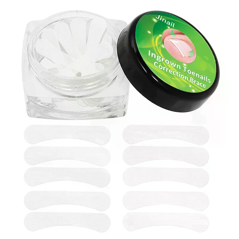 Outil de Correction des ongles incarnés, Clip de redressage, attelle de traitement des ongles incarnés, Patch élastique autocollant, outil de pédicure, 10 pièces