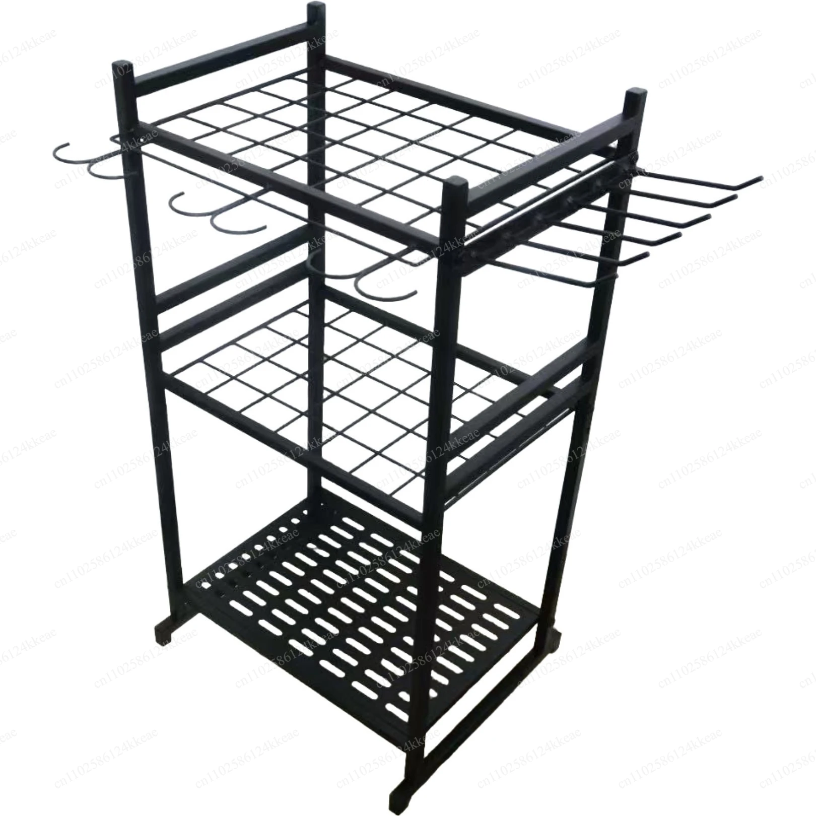 

Multifunctional upgraded tool rack, black utility rack rust-proof multifunctional balcony
