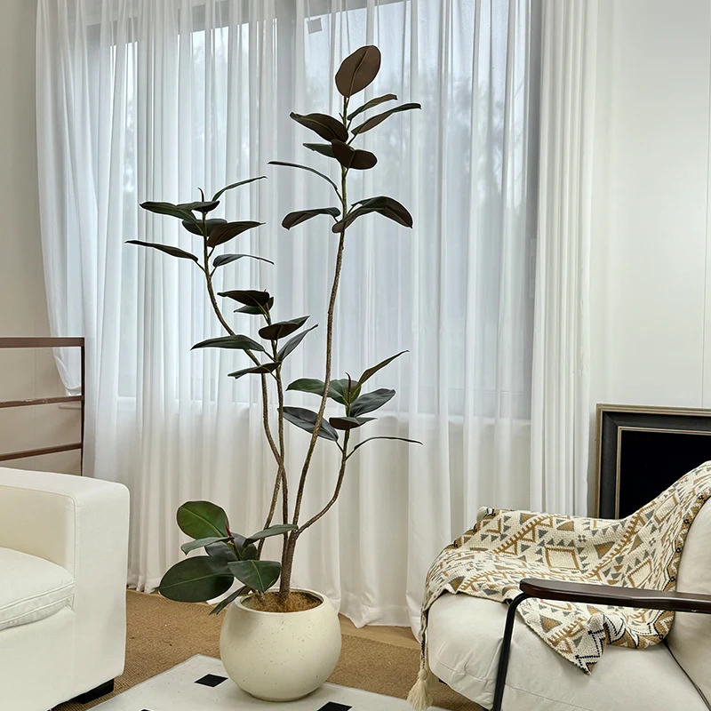

Lou Xia's large green plant black Vajra indoor living room sofa with high-end decorative decorations and fake plants
