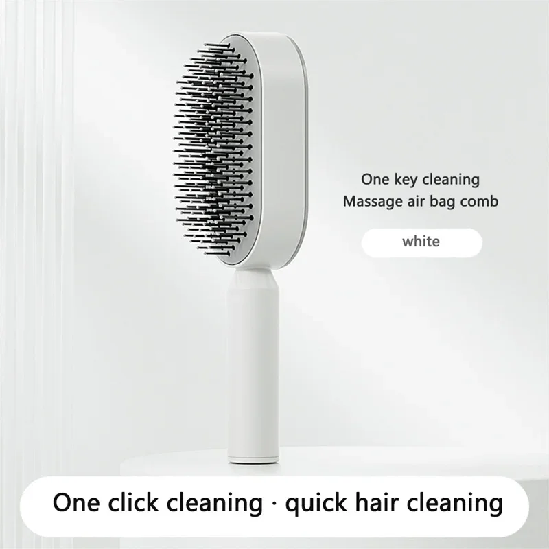 Self Cleaning Hair Brush for Women One-key Cleaning Hair Loss Airbag Massage Scalp Comb Anti-Static Hairbrush Dropshipping