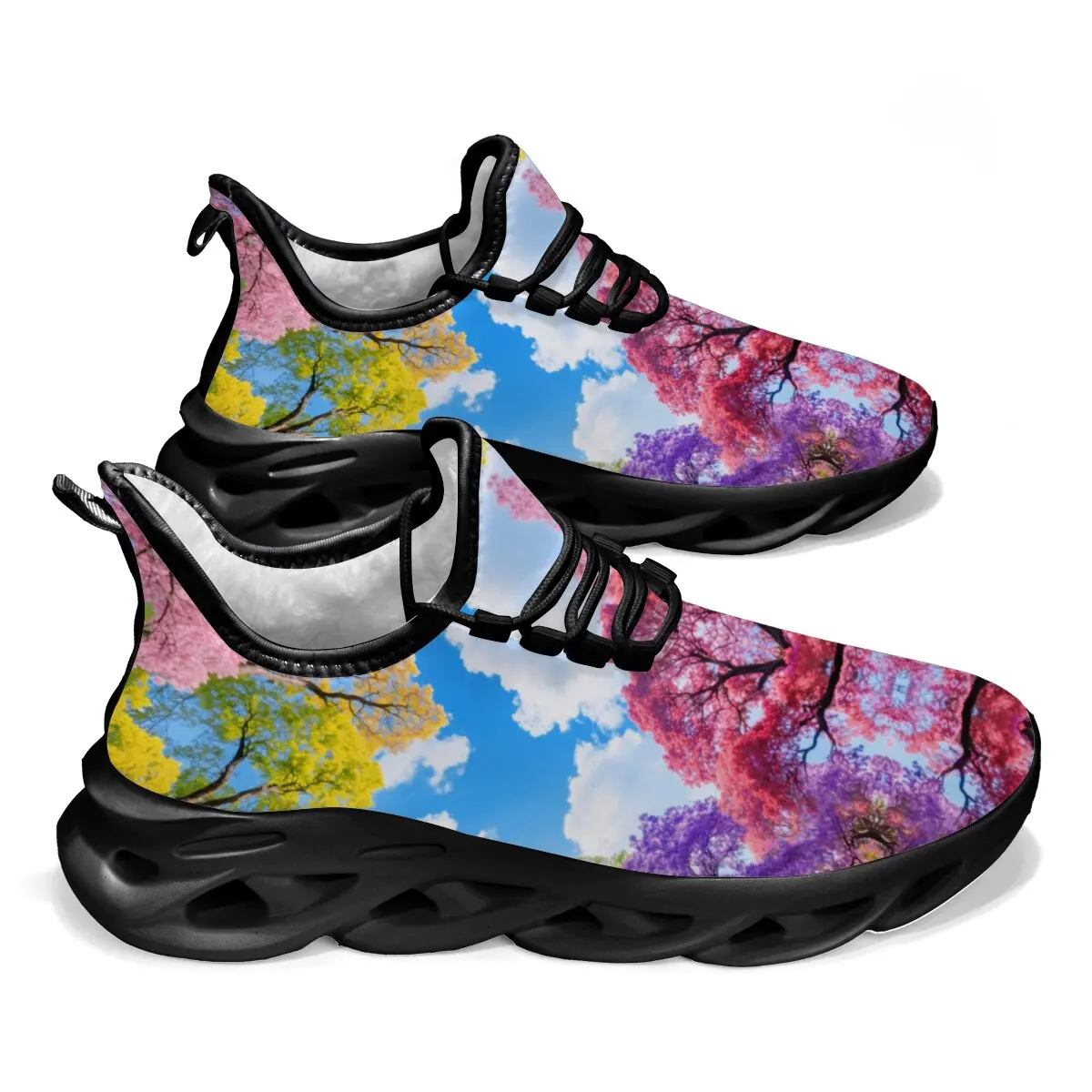 

Новая легкая спортивная обувь для мужчин и женщин с низким берцем на шнуровке с круглым носком и рисунками на Хэллоуин и Рождество.