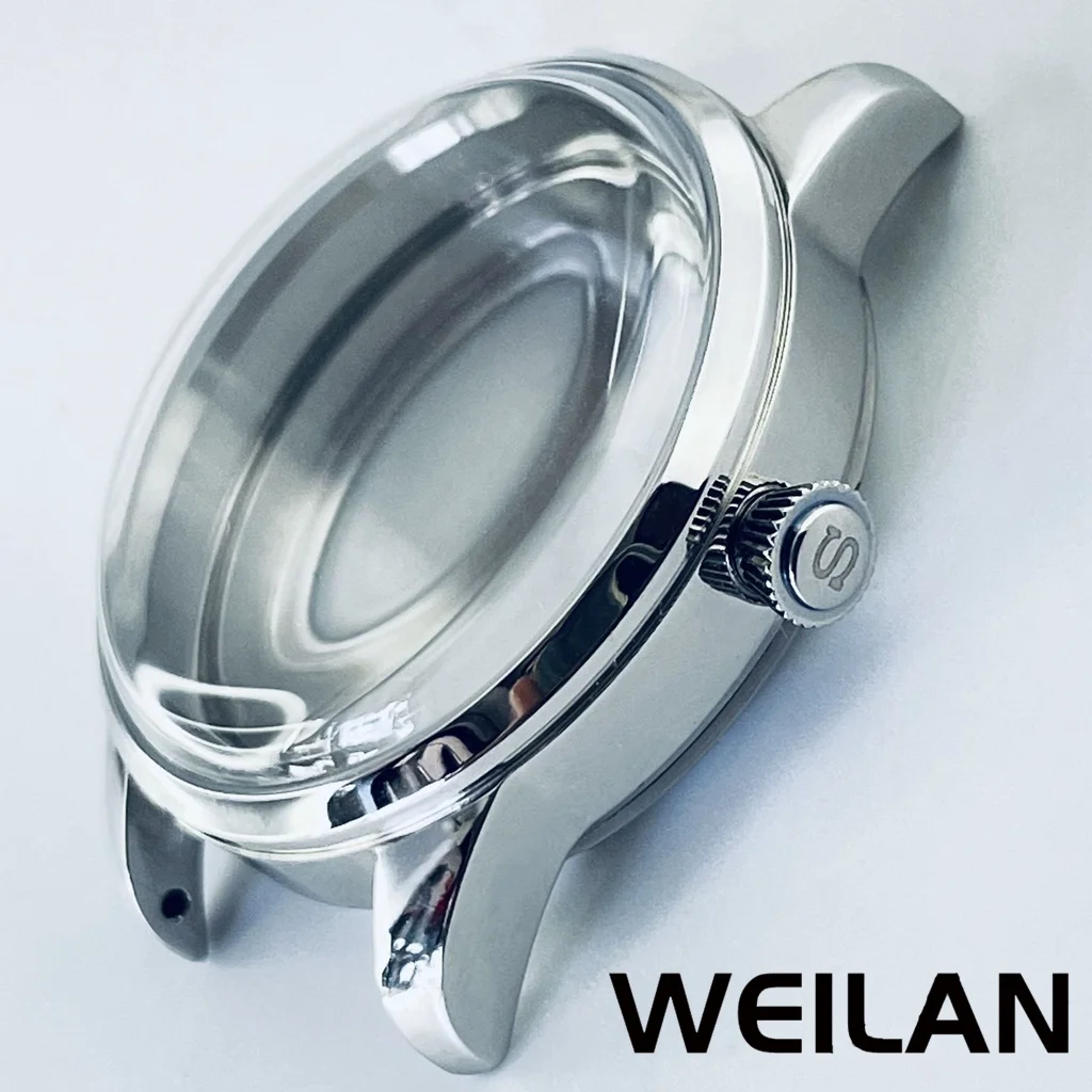 33mm/40mm suitable for NH35 NH36 7S26 7S36 4R35 4R36 movement, men\'s and women\'s stainless steel silver cocktail arch glass case