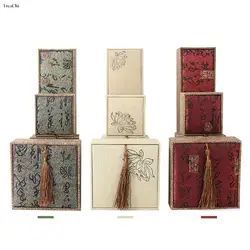 Linen Tassel Jewelry Box Jewelry Bracelet Box Wenwan Buddha Beads Bracelet Box Pendant Jade Jewelry Box Packaging Box