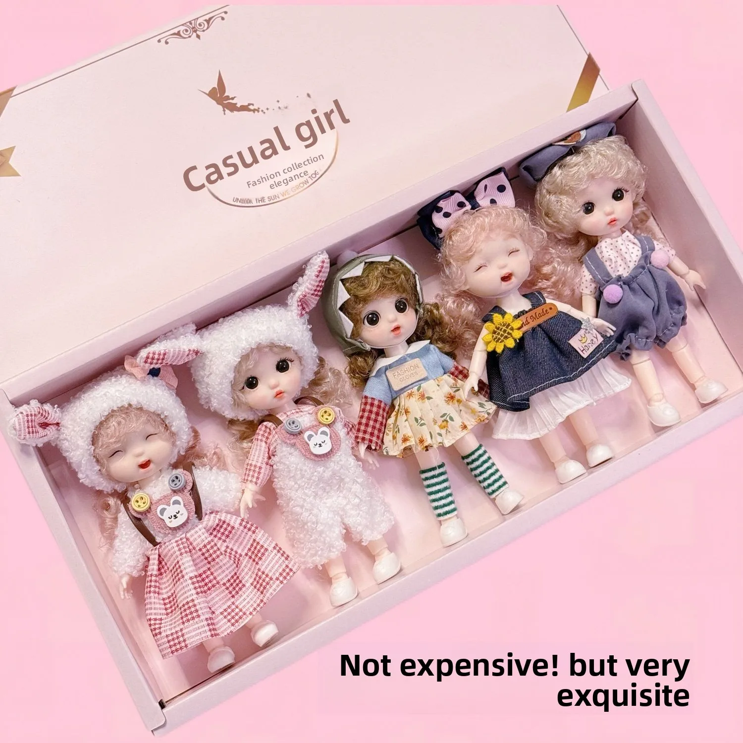 17Cm pop prinses meisje geschenkdoos set speelgoed pop aankleden kinderen speelhuis verjaardagscadeau speelgoed, kinderen prinses schattig