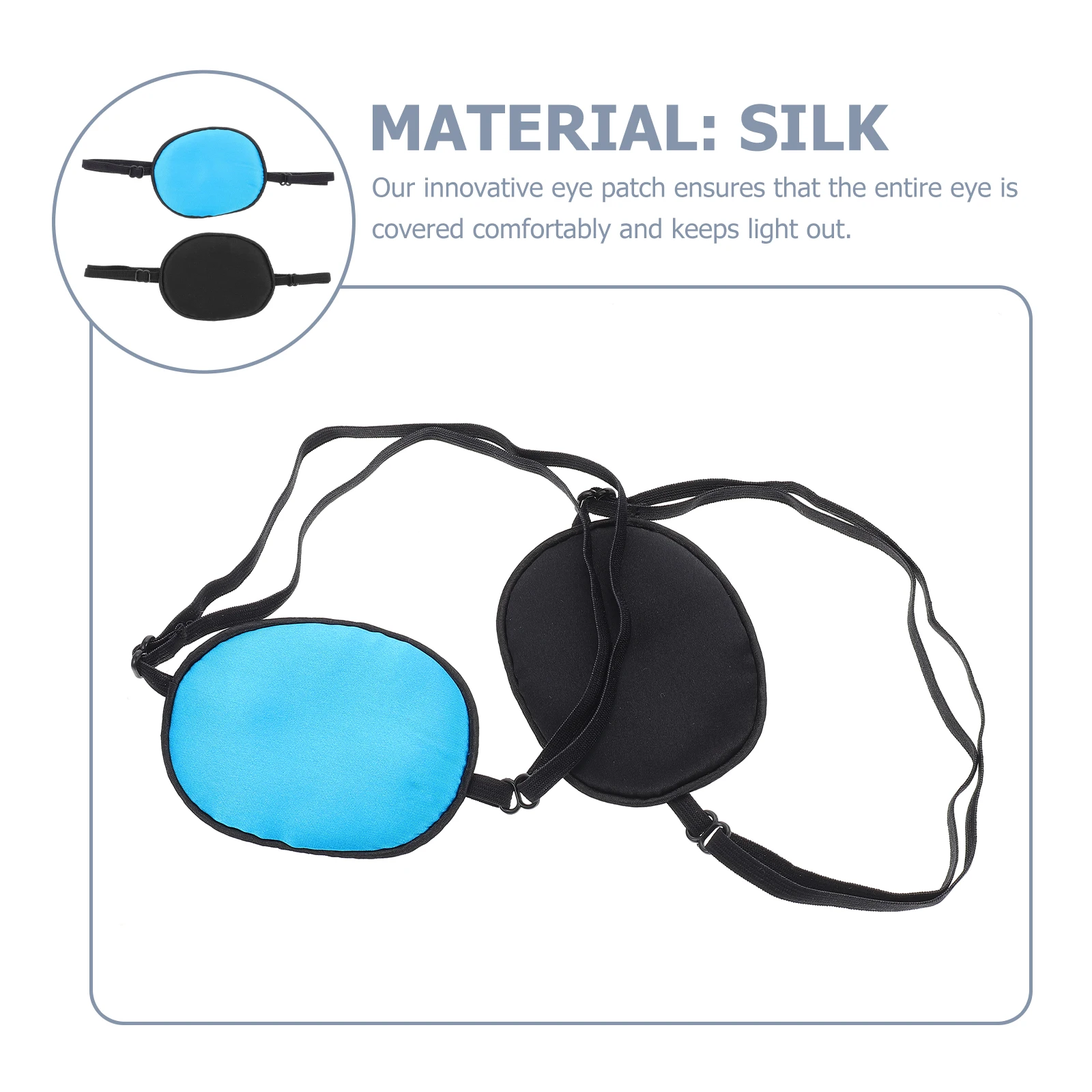 

2pcs Patches For Kids Single Adjustable Protective Comfortable Breathable Eye Cover Rehab Amblyopia Strabismus