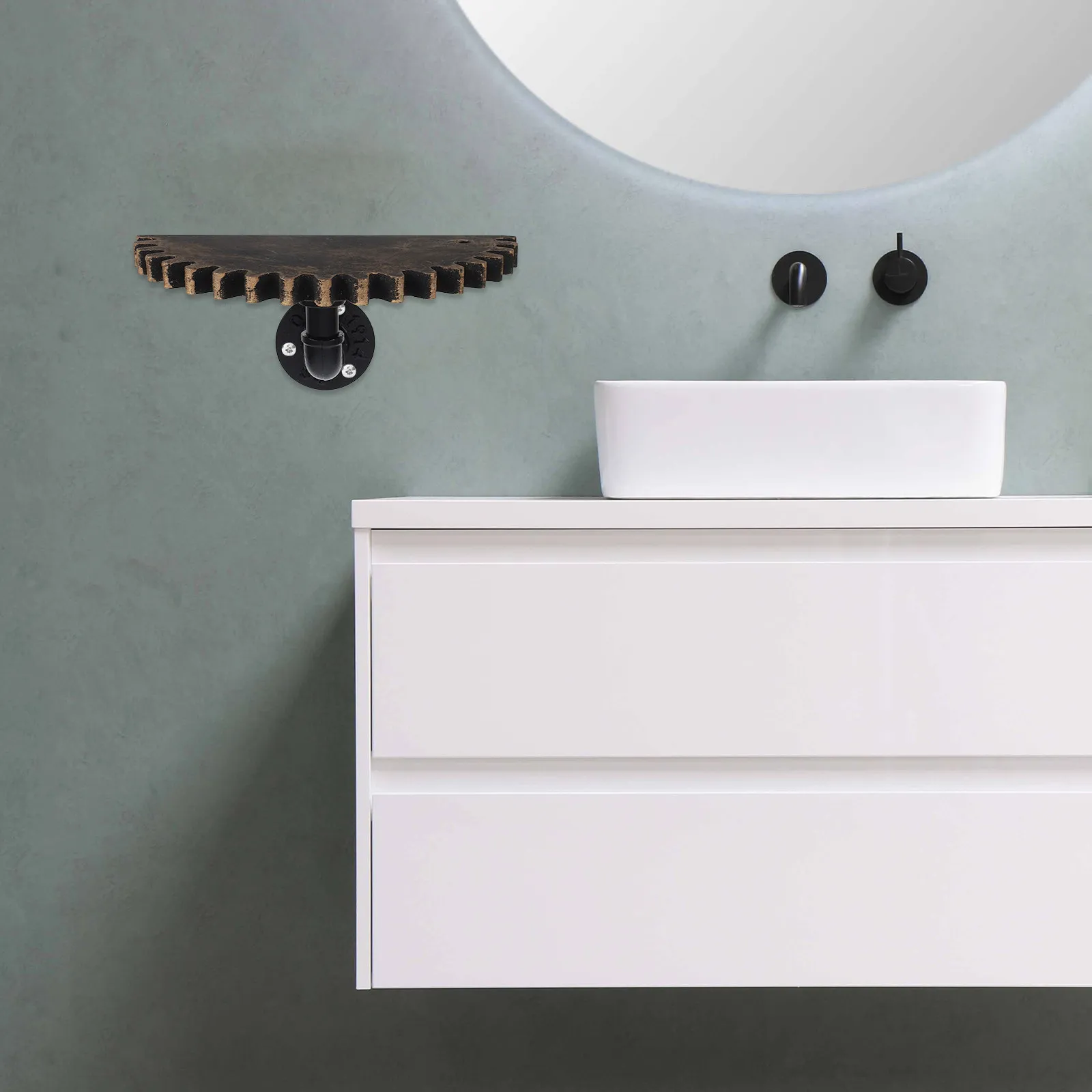 

Винтажная промышленная настенная полка-кронштейн из труб, деревенская плавающая перегородка-стеллаж для дома, кафе, бара