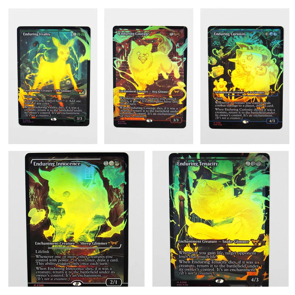 Foil Enduring TCG Magical Proxy Cards Game Quality Proxy Courage Curiosity Gathering Board Playing Game Trading Cards Proxy