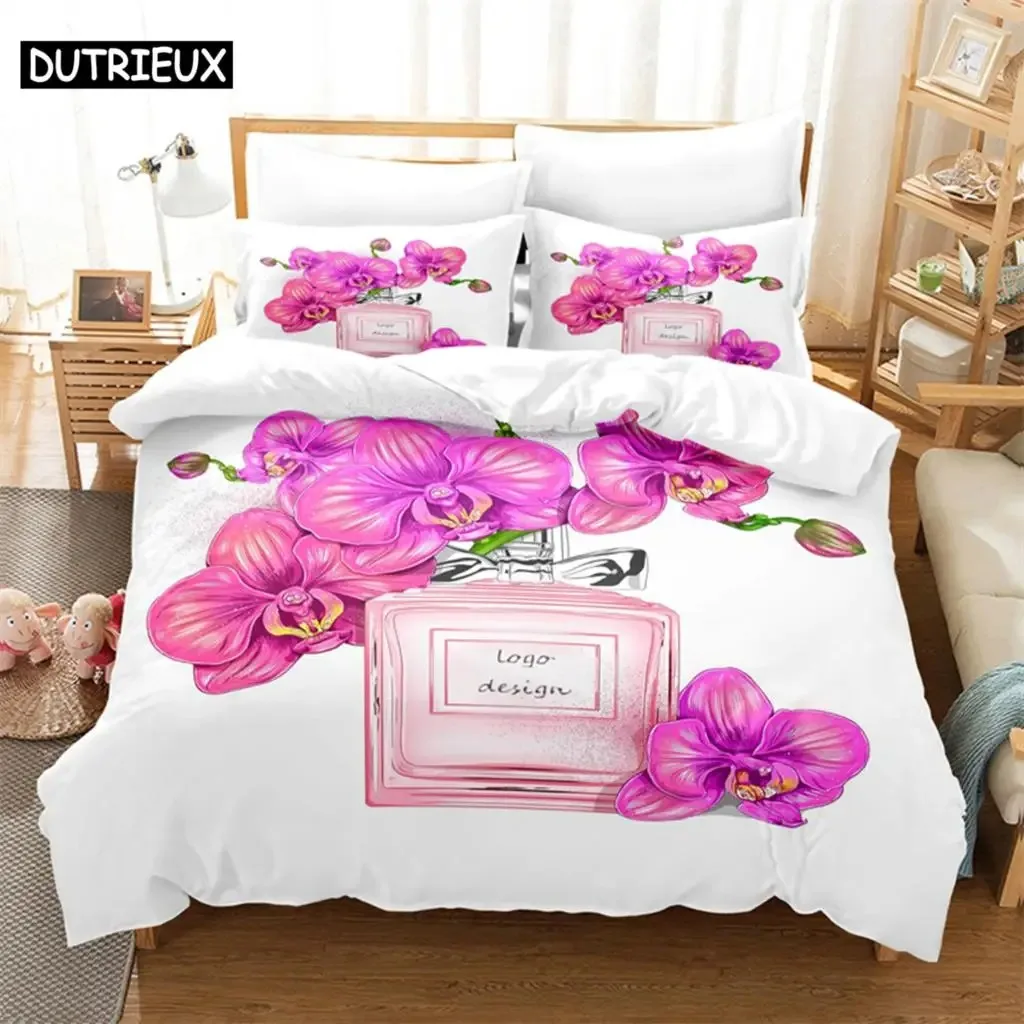 

Perfume Bottle Bedding Set Duvet Cover Set 3d Bedding Digital Printing Bed Linen Queen Size Bedding Set Fashion Design