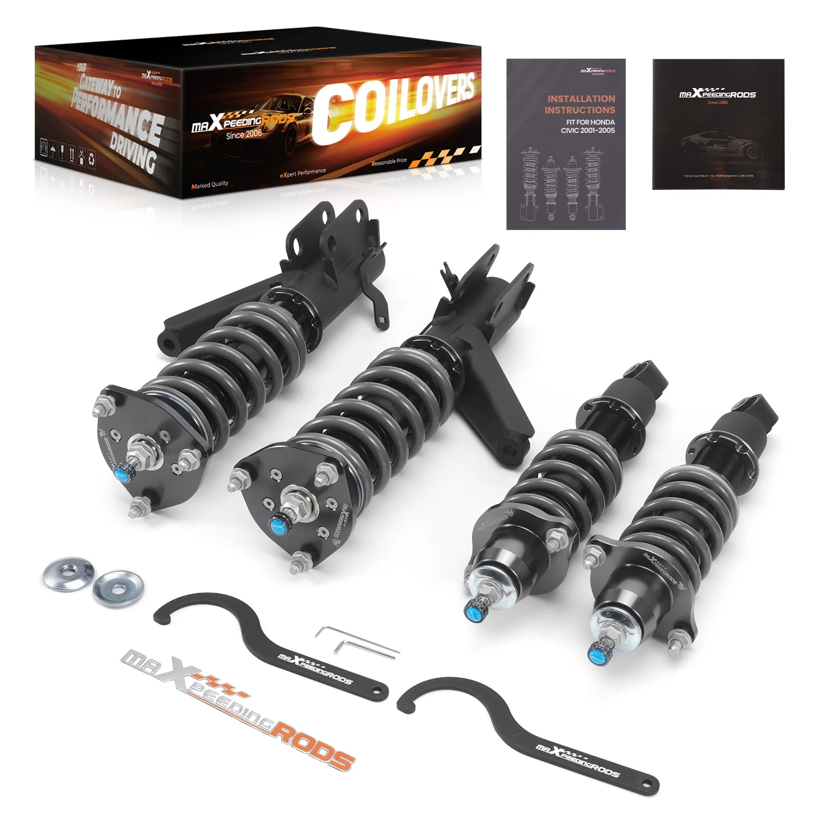

Комплект койловеров MaXpeedingrods T7 Racing для занижения подвески Honda Civic 01-05