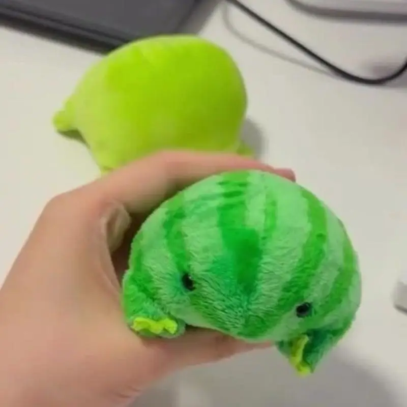 1/2Pcs Decompress Animals Fluffy Frog Figurine Cartoon Anime Green Frog Plush Toy Soft Frog Plushie Pendant Cute Ornaments