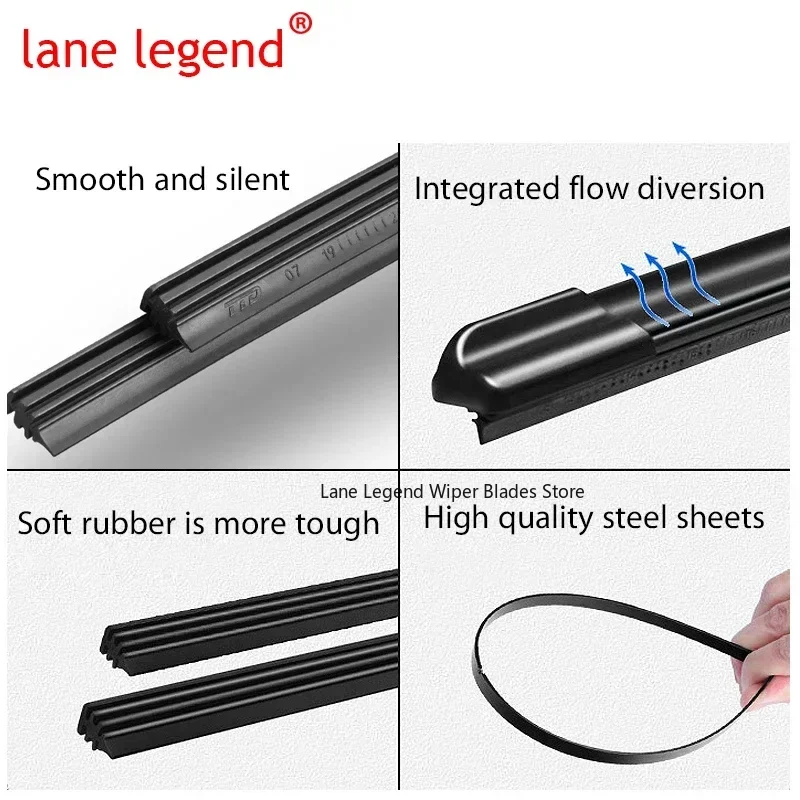 Car Wiper Front & Rear Wiper Blades Set For Volvo XC90 2004 - 2006 Windshield Windscreen Window Rain Brushes 24