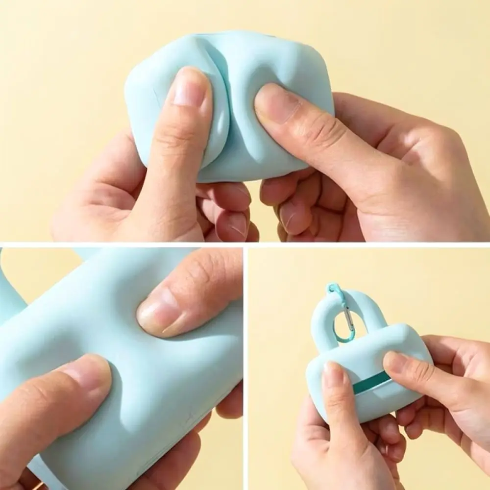 Silicone Dog Waste Bag Dispenser Portable Pet Poop Holder Compact Durable Cleanup Tool For Outdoor Walking Accessories