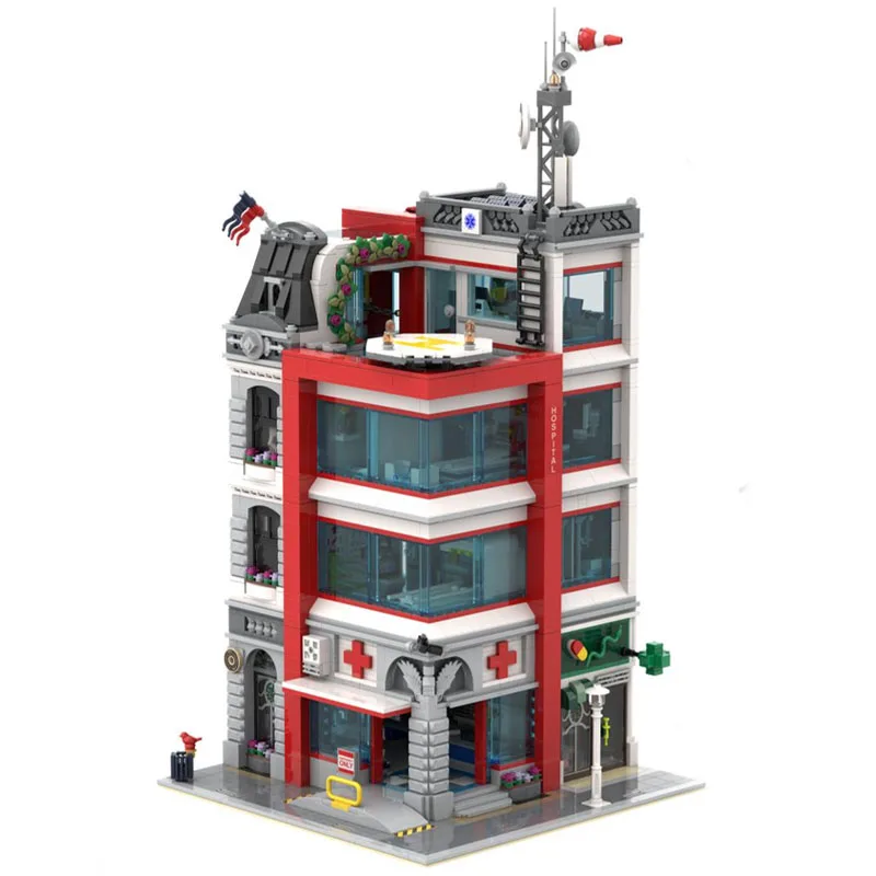 

3437pcs MOC Modular Building Heartlake City Hospital Street View Model Building Block Diy Creative Assembly Bricks Toys Kid Gift
