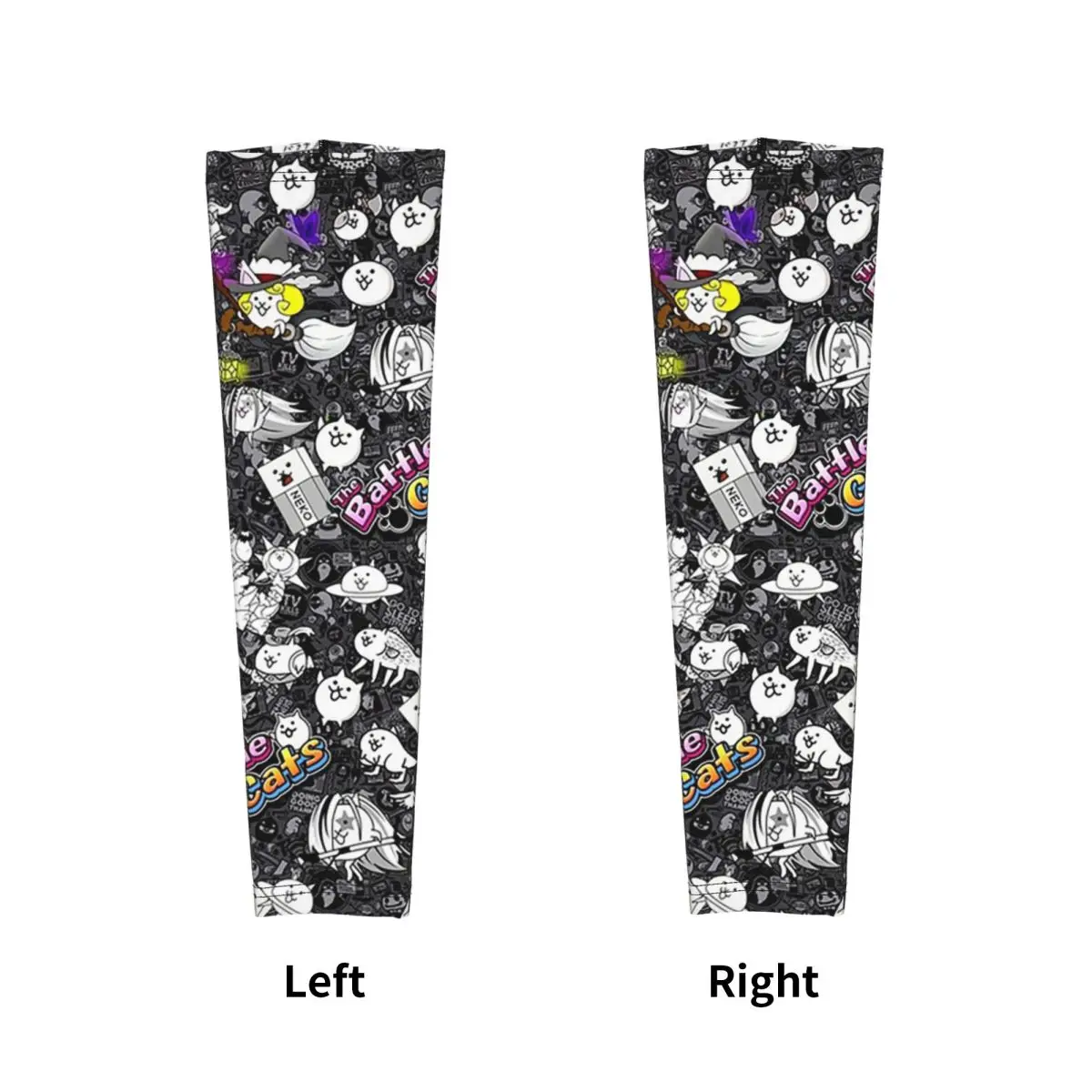 Battle Cats Arm Sleeves Men Women Sun UV Protection Tattoo Cover Up Sports Cooling Cycling